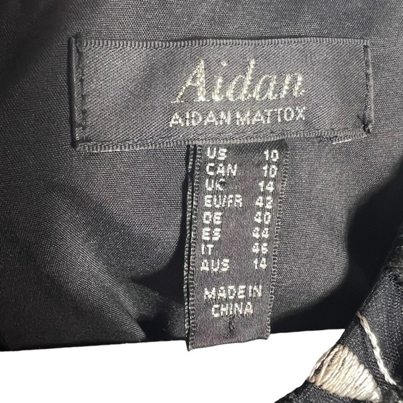 Aidan by Aidan Mattox Lace Embroidered Floral Halter Maxi Gown, US 10 - Picture 13 of 15